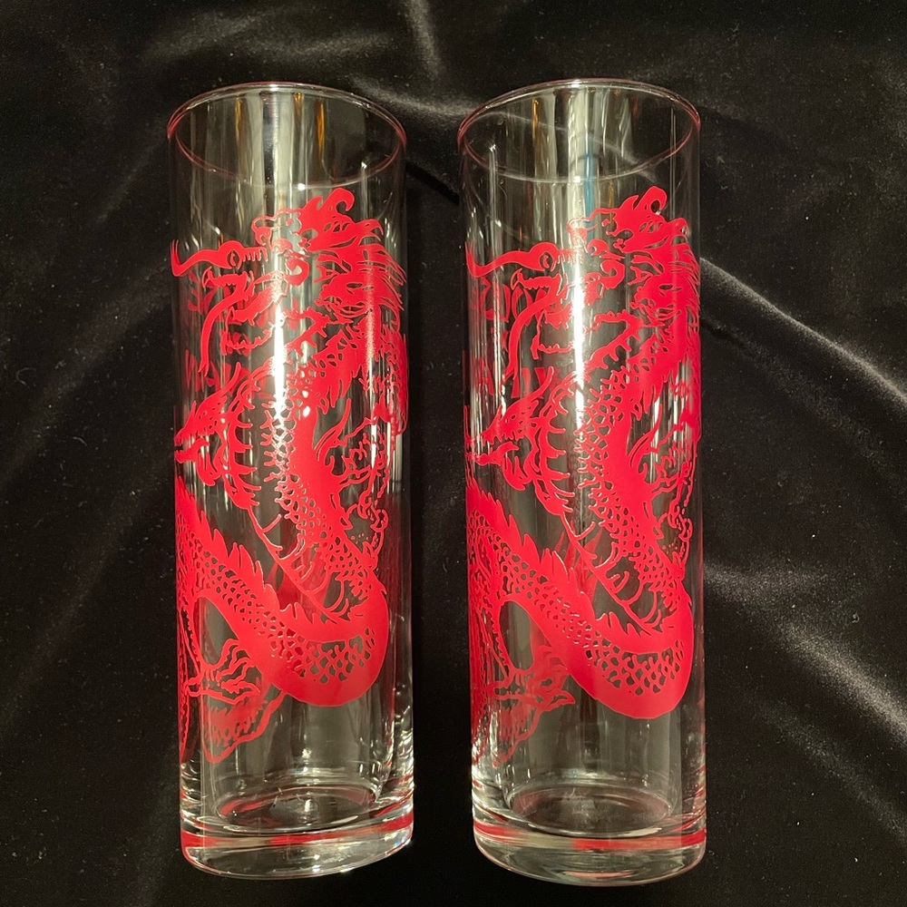 Red Dragon Highball Glasses
